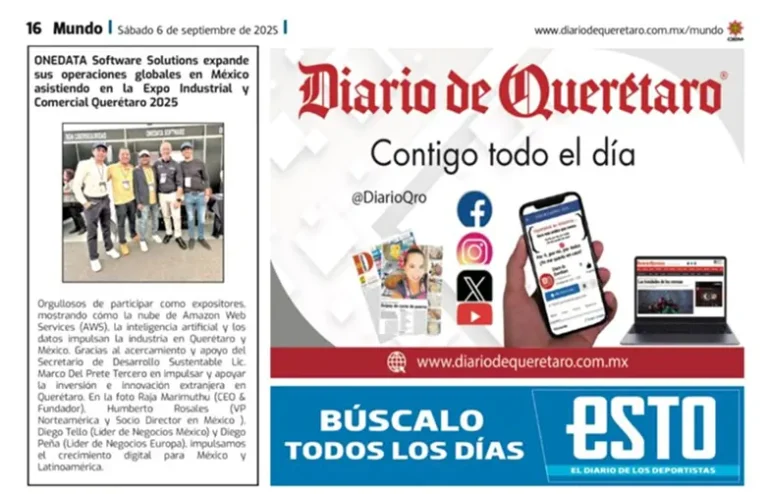 OneData Software Solutions Featured in El Diario de Querétaro After Querétaro 2025 Expo